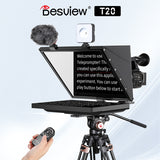 Desview T15 / T17 / T22 teleprompter 15/17/21.5 Inch Professional Teleprompter with Aluminum Case for Studio and Live Streaming Webcasters and Youtubers