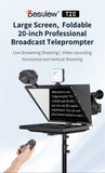 Desview T20 teleprompter with an integrated Screen 20 inch Professional Teleprompter with Aluminum Case for Studio and Live Streaming Webcasters and Youtubers