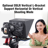 Desview TP150 Teleprompter 15 inch, All Metal Liftable Teleprompters with Remote Control and App iOS/Android for DSLR/Camcorder/Webcam Wide Angle Camera Lens Video Shooting